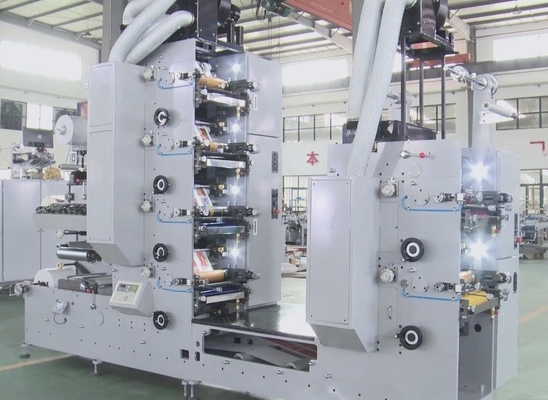 Fleksograficzna drukarka etykiet UV Automatyczna 60 m / min 6 kolorów