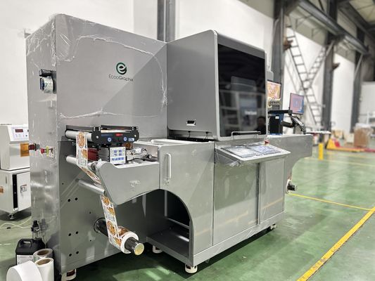 Maszyna do cyfrowego upiększania etykiet z maksymalną prędkością 60 m/min. Prędkość 360*360 dpi Rozdzielczość i grubość warstwy lakieru 10-150 mikrometrów