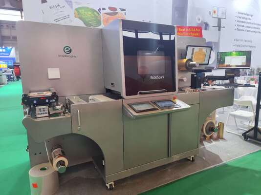 EcooSpark Digital Label UV Lack Printing and Foil Stamping Machine z drukiem Braille