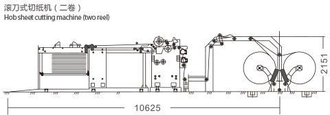 GM-1400 Jednoszytowa nożna termopapera do przewijania z powrotem
