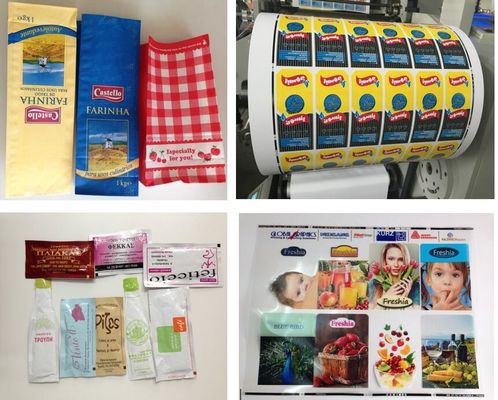 6 kolorów Flexo Paper Cup Naklejka Drukarka etykiet 60m / min