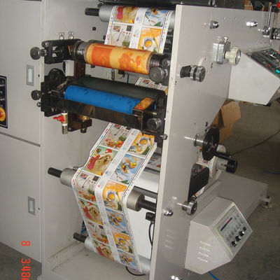 6 kolorów Flexo Paper Cup Naklejka Drukarka etykiet 60m / min